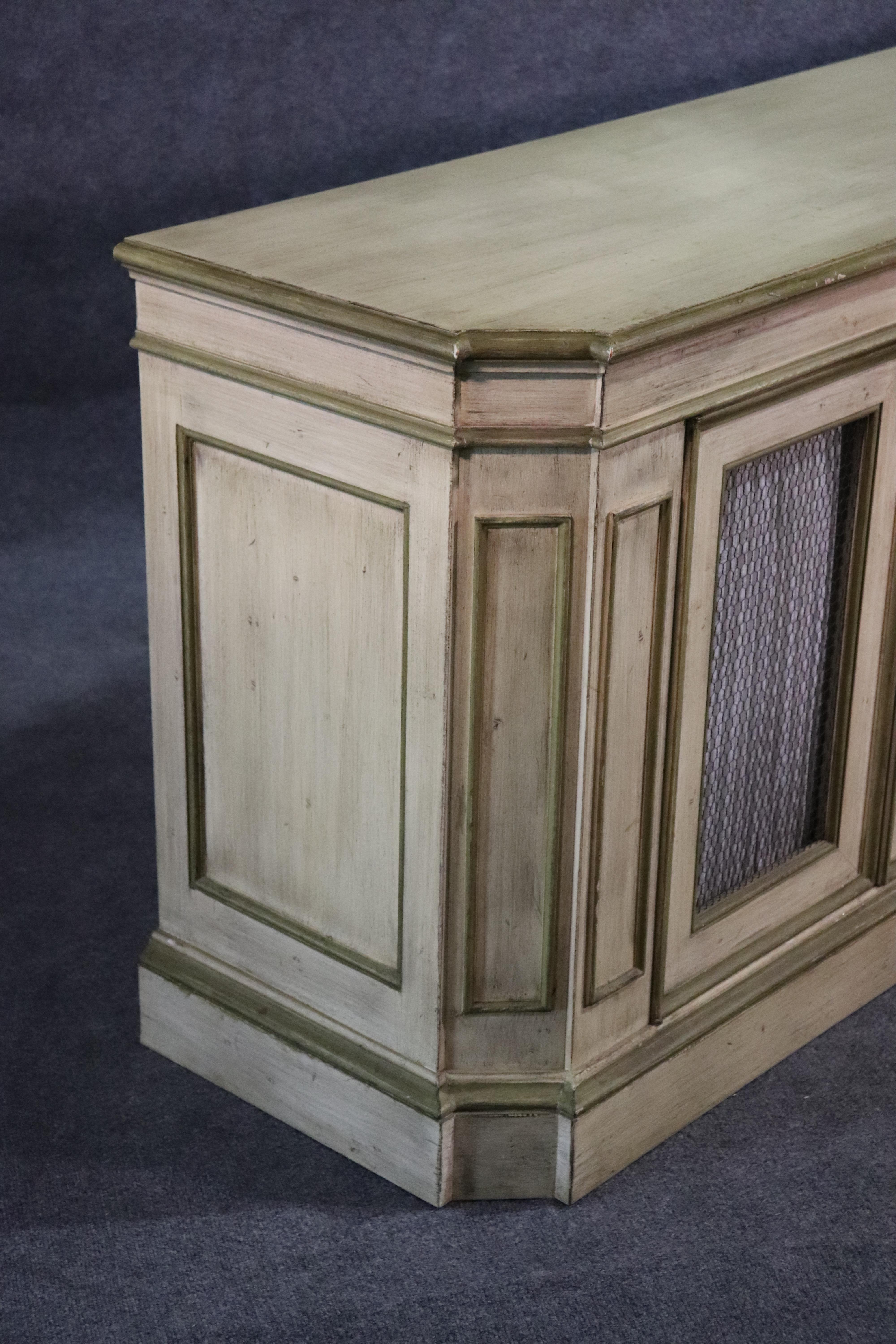 Walnut Baker Milling Road Paint Decorated Venetian Style Sideboard Buffet Server C1950
