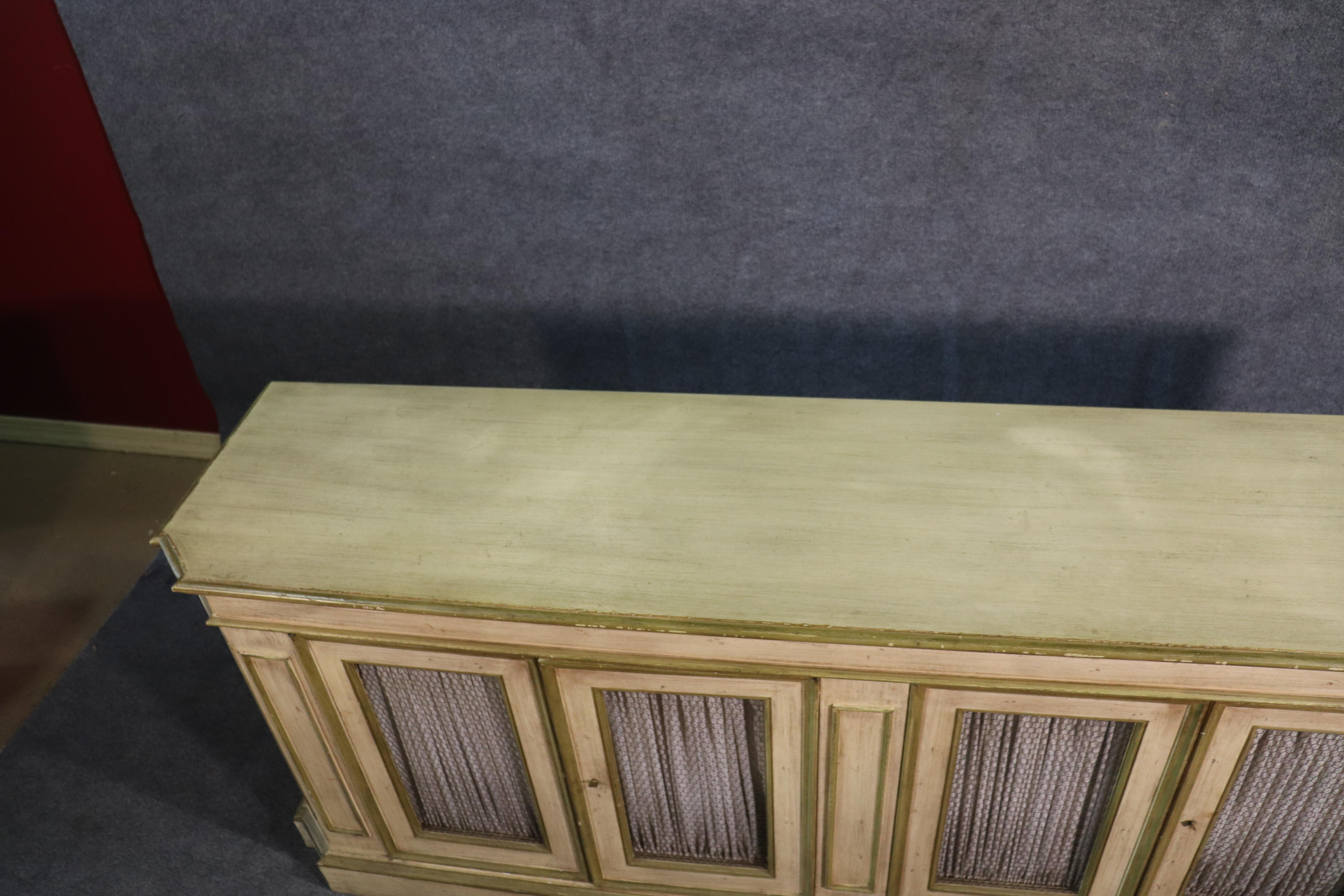 Baker Milling Road Paint Decorated Venetian Style Sideboard Buffet Server C1950 1