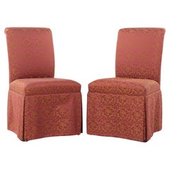 Baker Milling Road Upholstered Slipper Chair - Pair