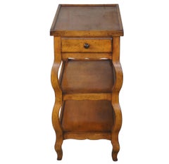 Baker Milling Road Walnut French Country Tiered Side Accent End Table Nightstand