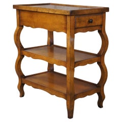 Baker Milling Road Walnut French Country Tiered Side Accent End Table Nightstand