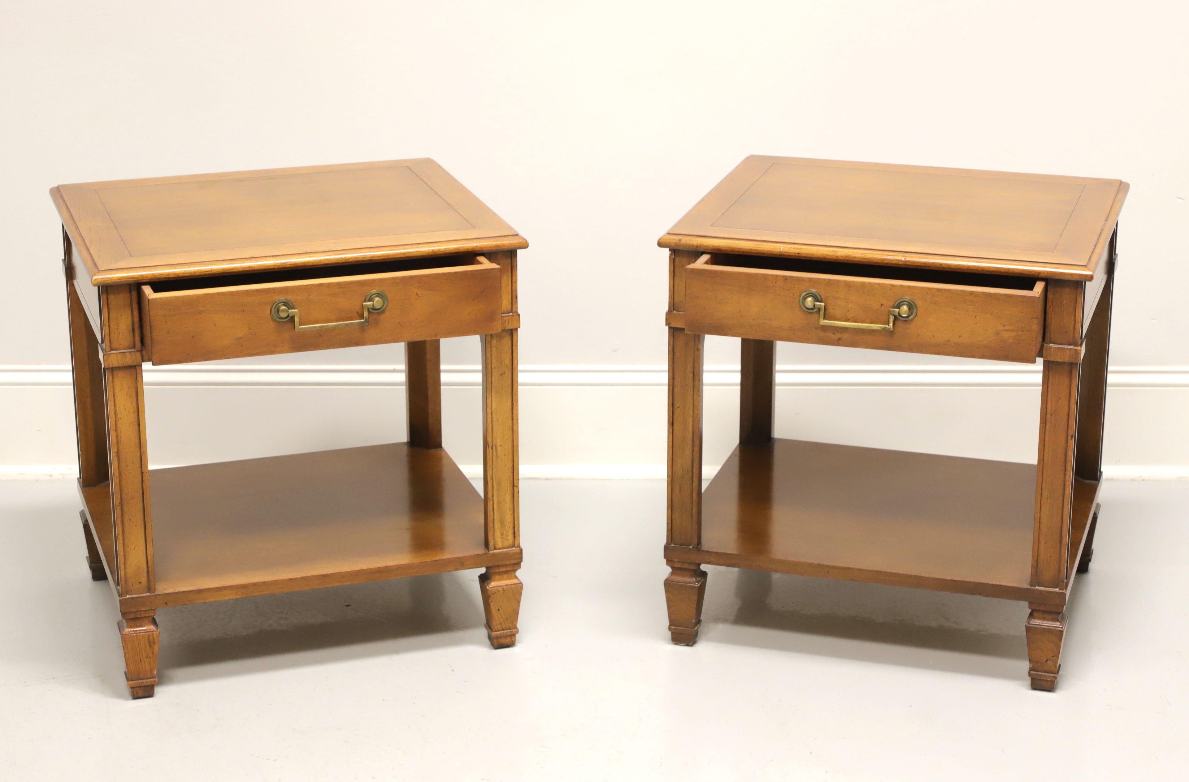 BAKER Milling Road Walnut Mid 20th Century Nightstands - Pair In Good Condition In Charlotte, NC