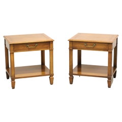 BAKER Milling Road Walnut Mid-20th Century End Tables / Nightstands - Pair