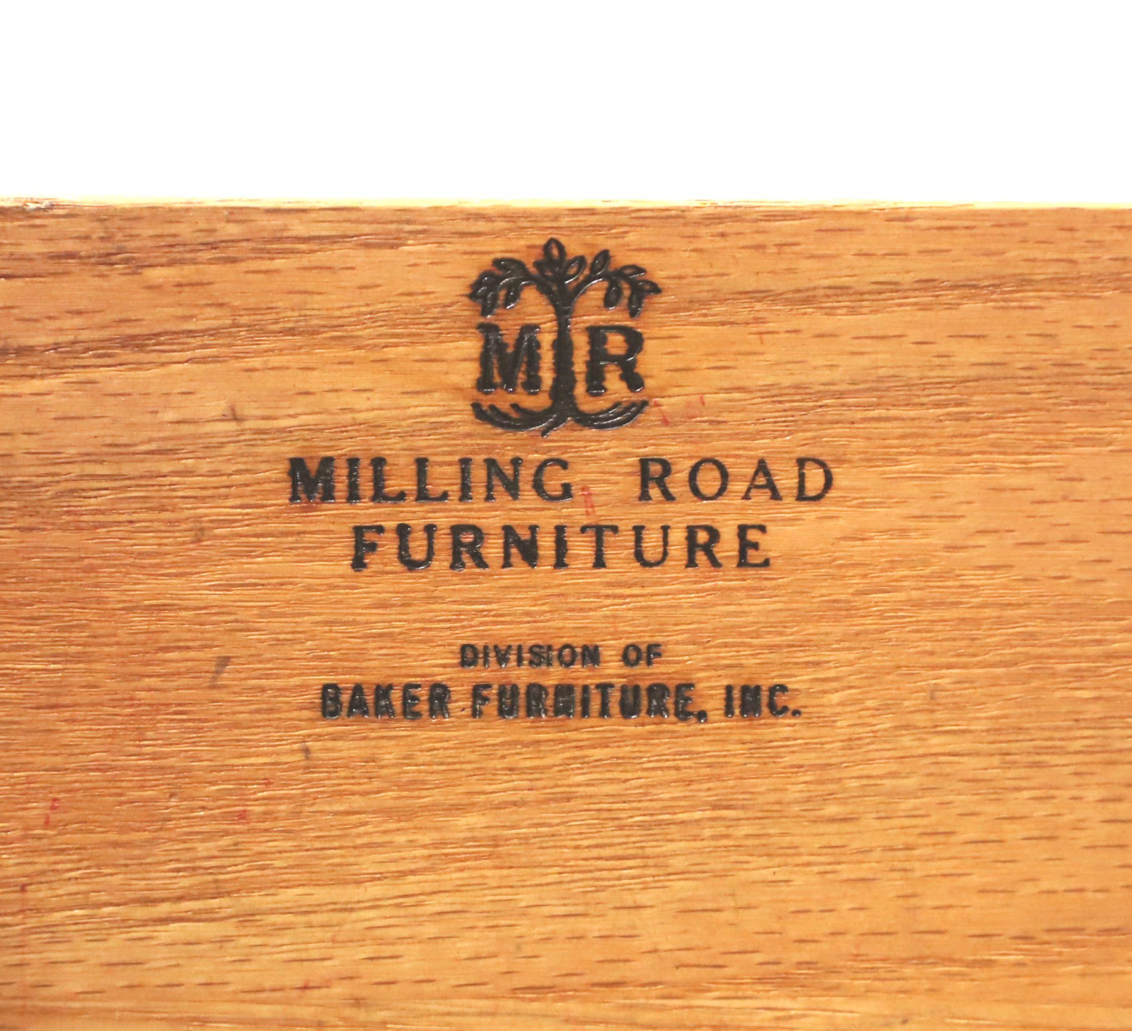 BAKER Milling Road Walnut Mid 20th Century Gentleman's Chest For Sale 5