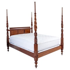 Antique Baker Milling Road West Indies Four Poster Queen Size Bed 