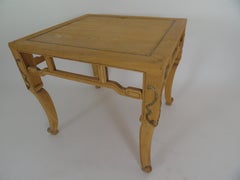 Baker Ming Style Natural Finish End Table