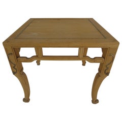 Baker Ming Style Natural Finish End Table