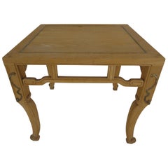 Baker Ming Style Natural Finish End Table