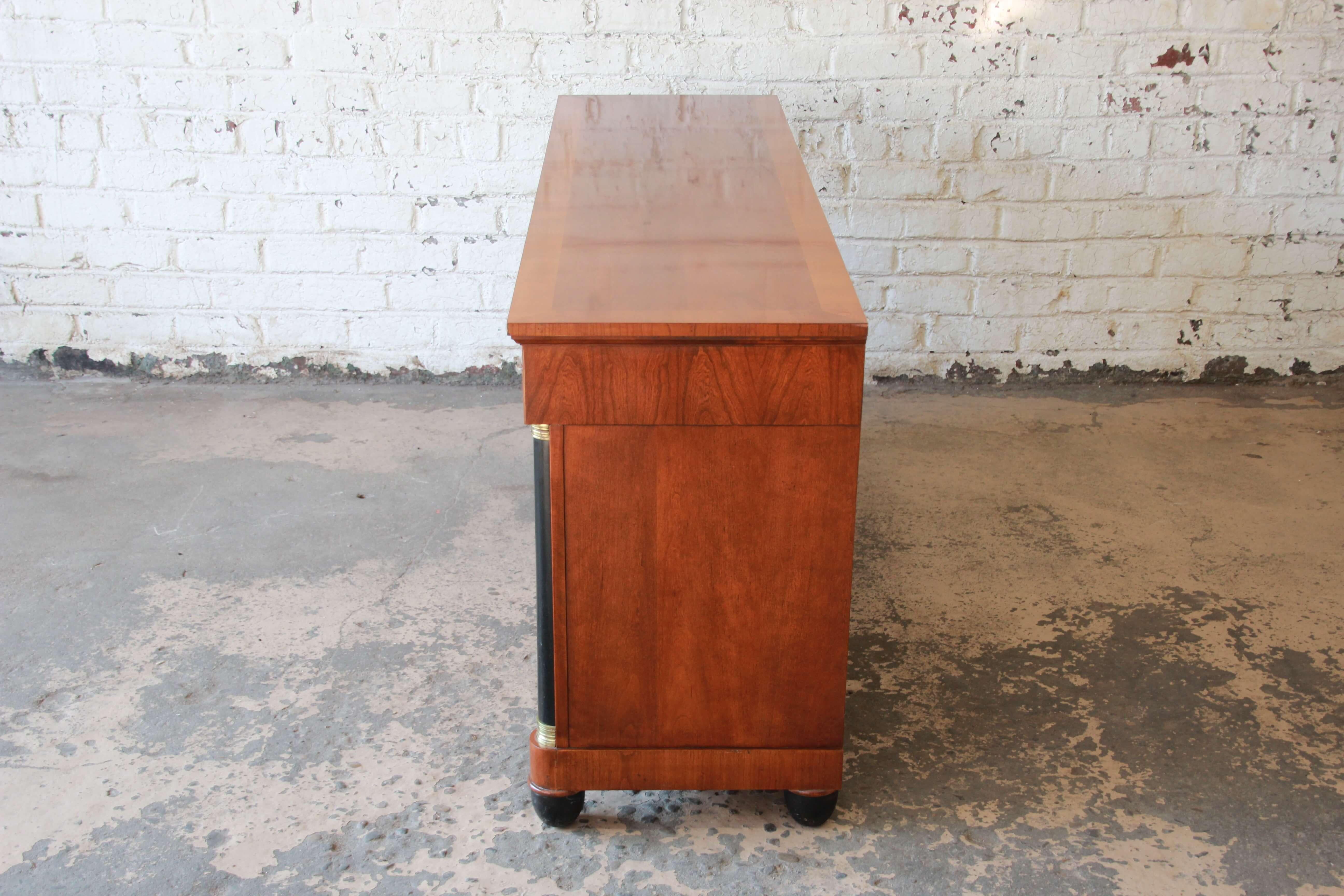 Baker Neoclassical Cherrywood Sideboard Credenza 4