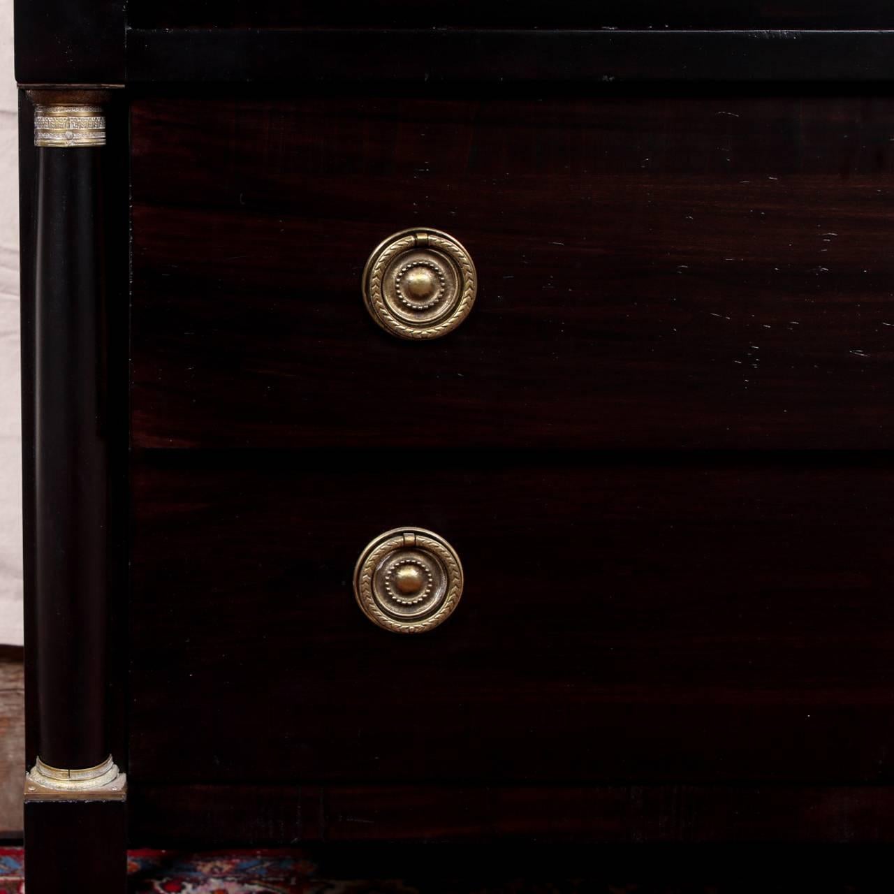 Baker Neoclassical Ebonized Secretary Bookcase 7