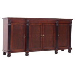 Baker Néoclassique Empire français Acajou Buffet Serveur Bar Crédence