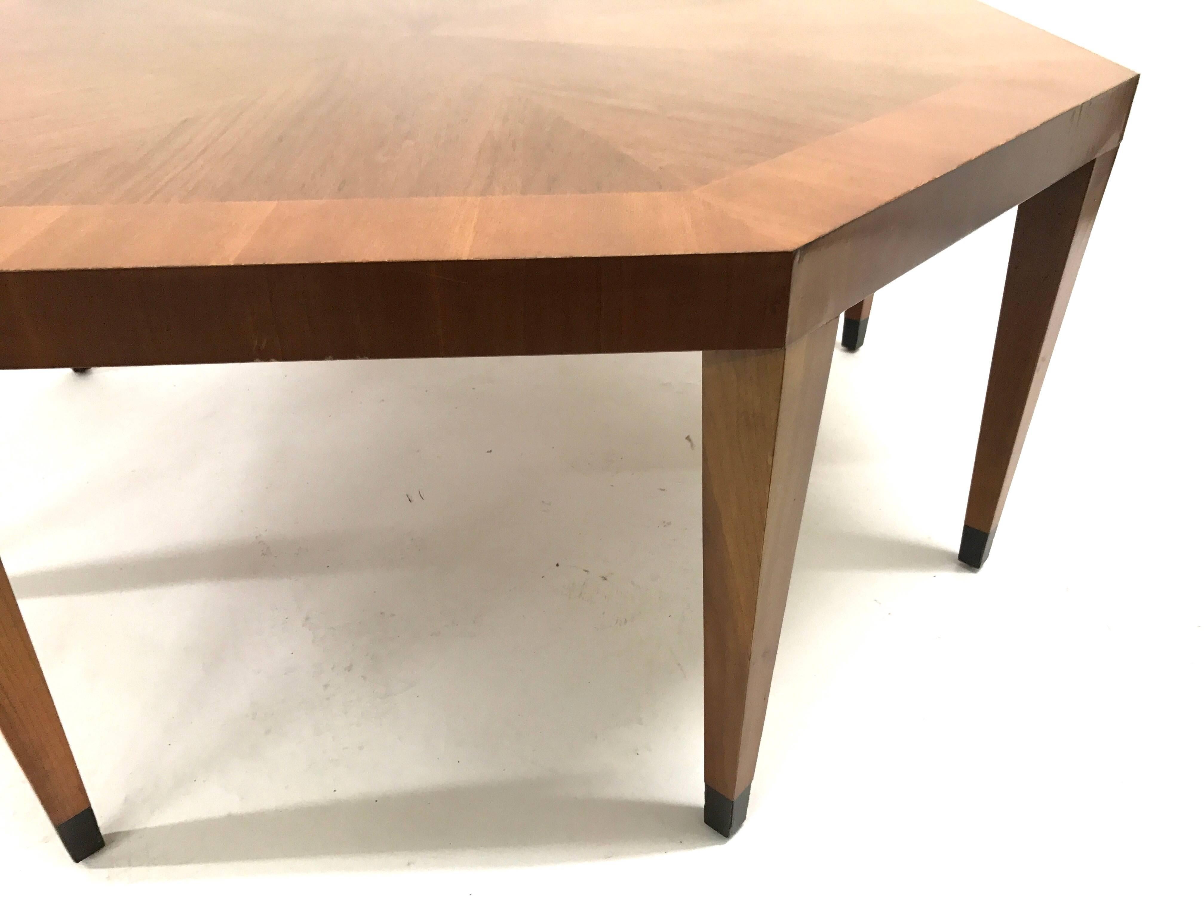 Late 20th Century Baker Octagonal Coffee Table For Sale