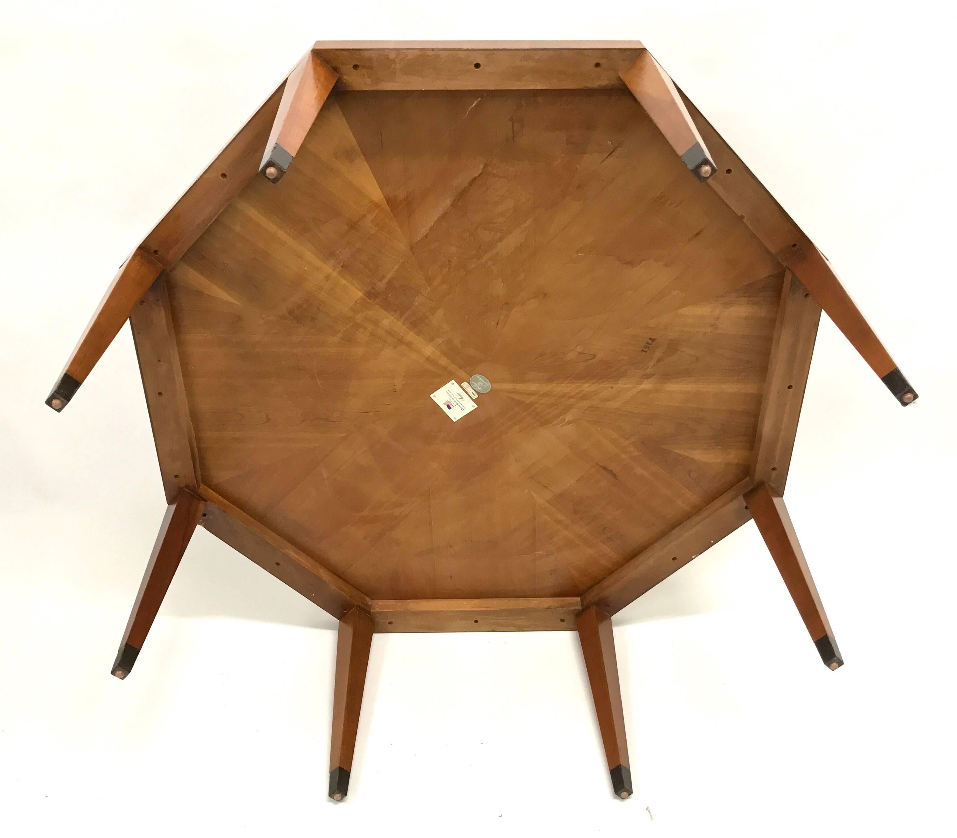 Baker Octagonal Coffee Table For Sale 3