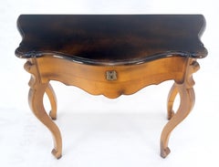 Table console à un tiroir Baker à pied cabriole en bois de fruitier fini papier MINT