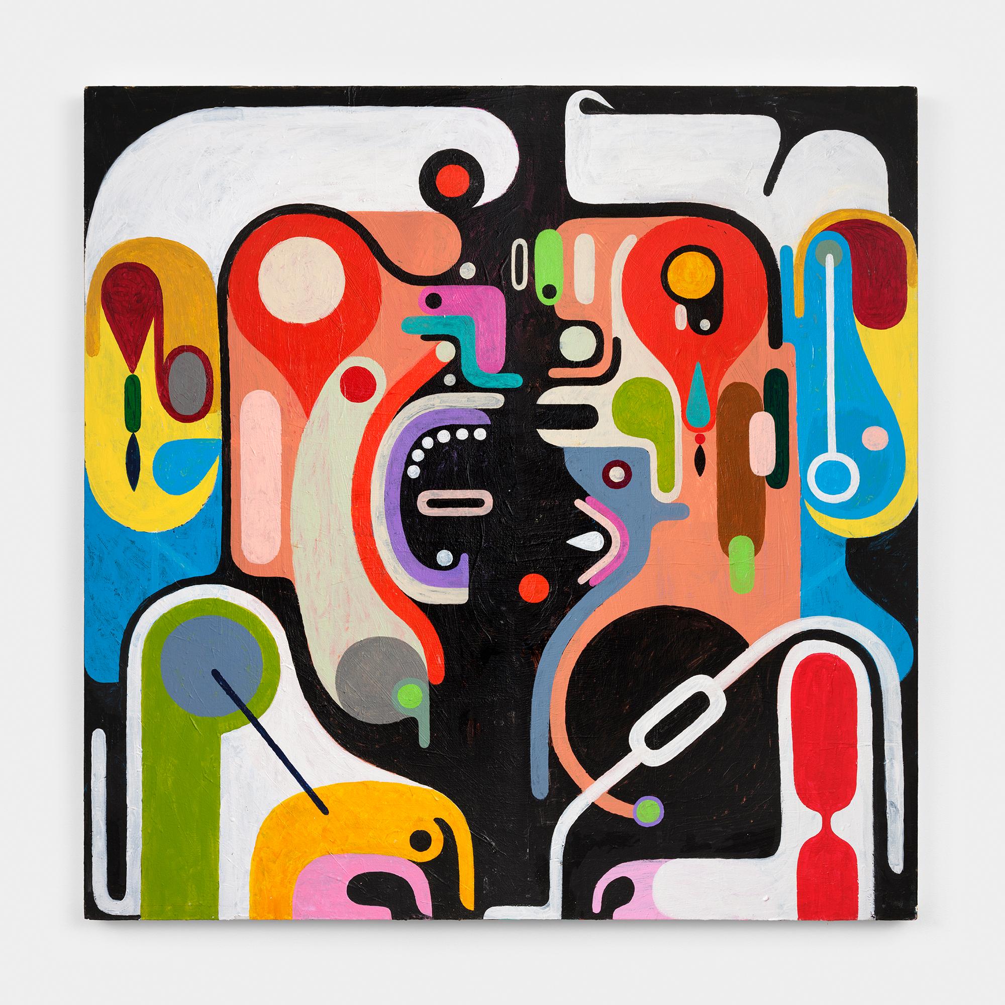 Clap Back - Beige Portrait Painting by Baker Overstreet