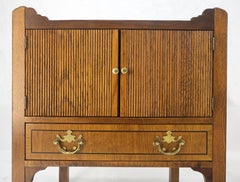 Baker Pair Butlers Style Two Doors One Drawer Nightstands End Lamp Tables MINT!