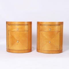 Baker Pair of Art Deco Style Drum Form Stands
