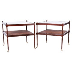 Baker Pair of Used British Colonial Caned Stands