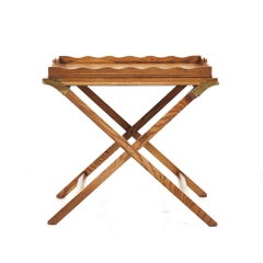 Baker Party Butler Table with Removable Tray and Butterfly Top Serving Table