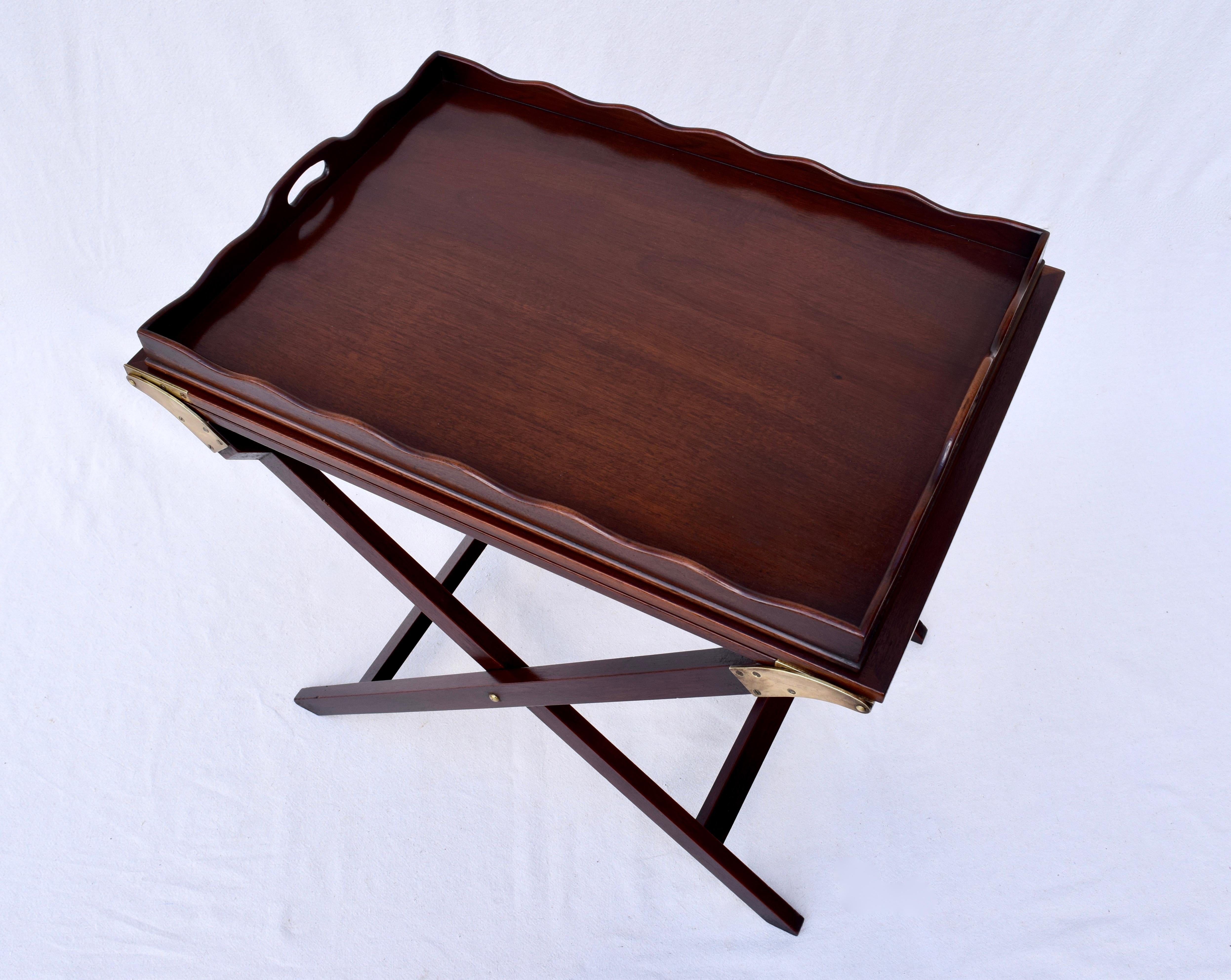 Baker Party Butler Table with Removable Tray and Butterfly Top 2