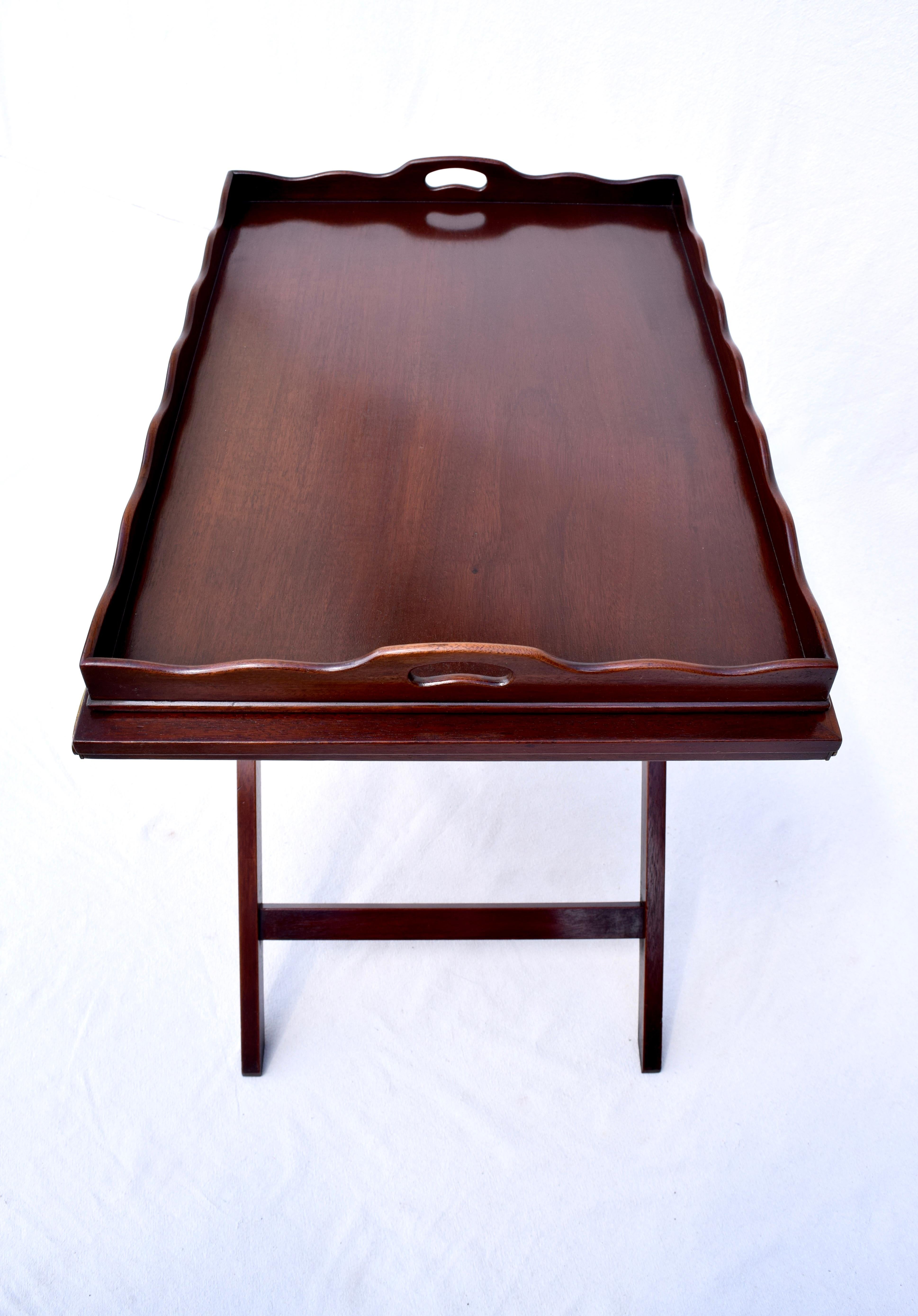 Baker Party Butler Table with Removable Tray and Butterfly Top 3