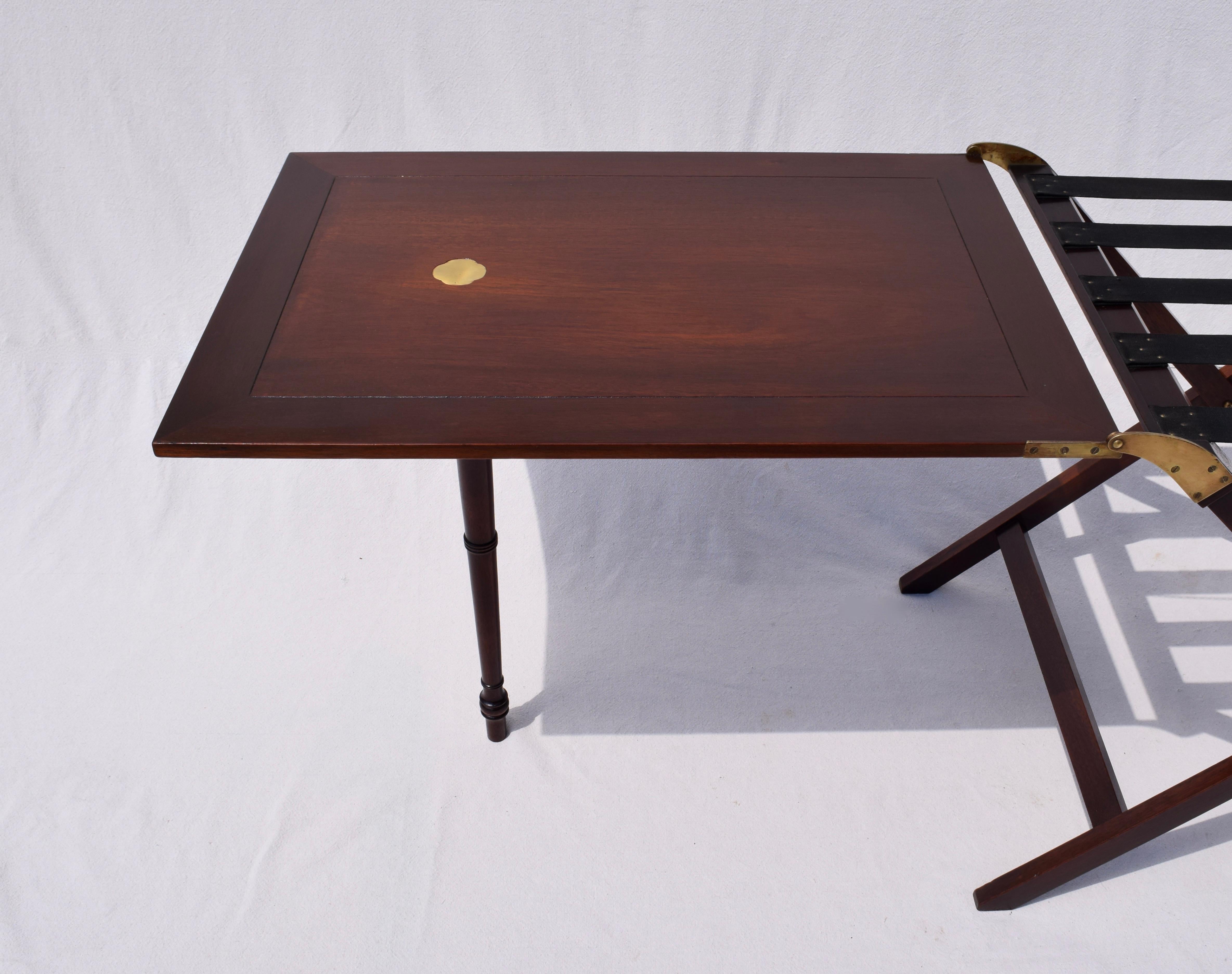 American Classical Baker Party Butler Table with Removable Tray and Butterfly Top