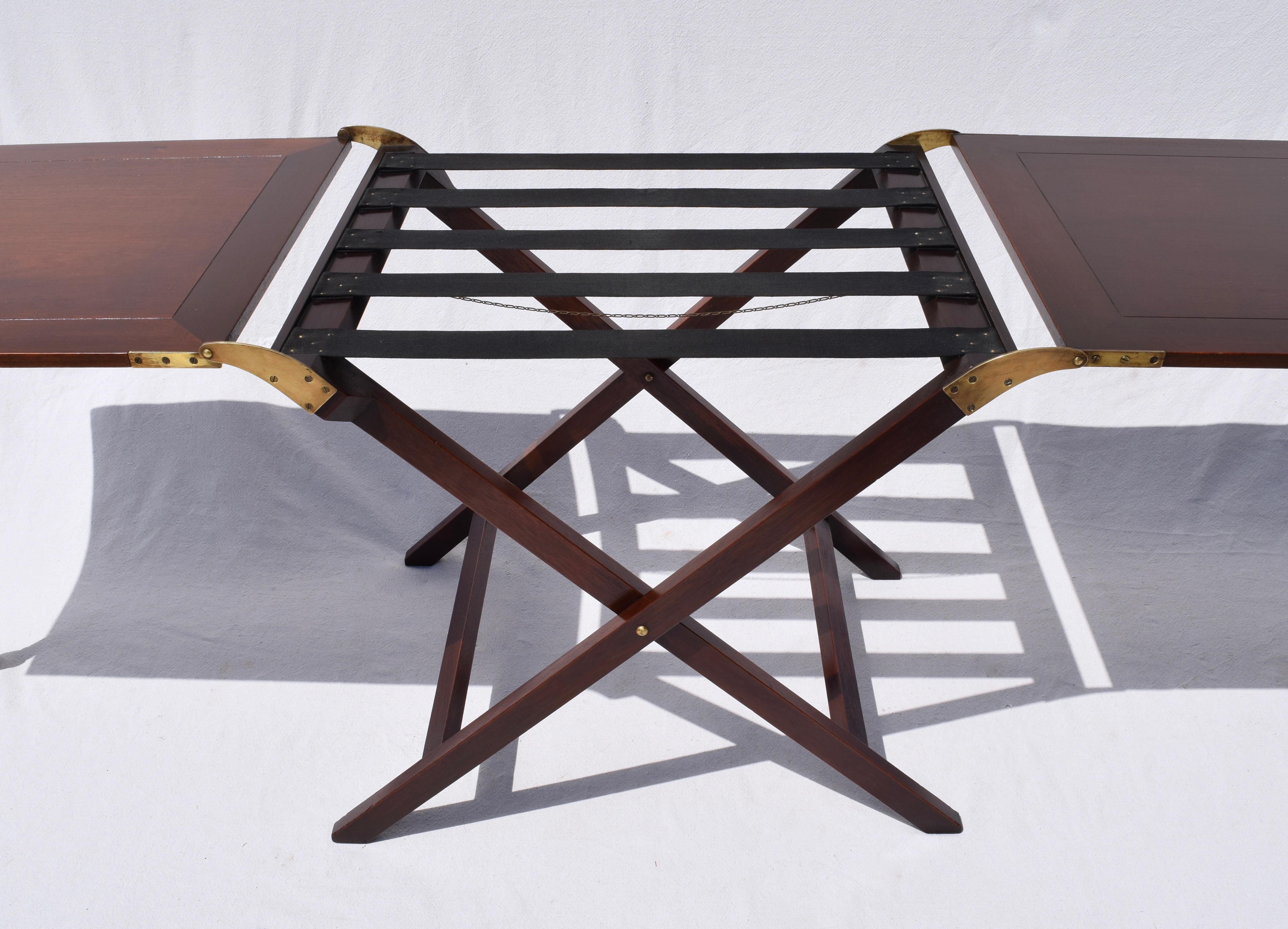 North American Baker Party Butler Table with Removable Tray and Butterfly Top