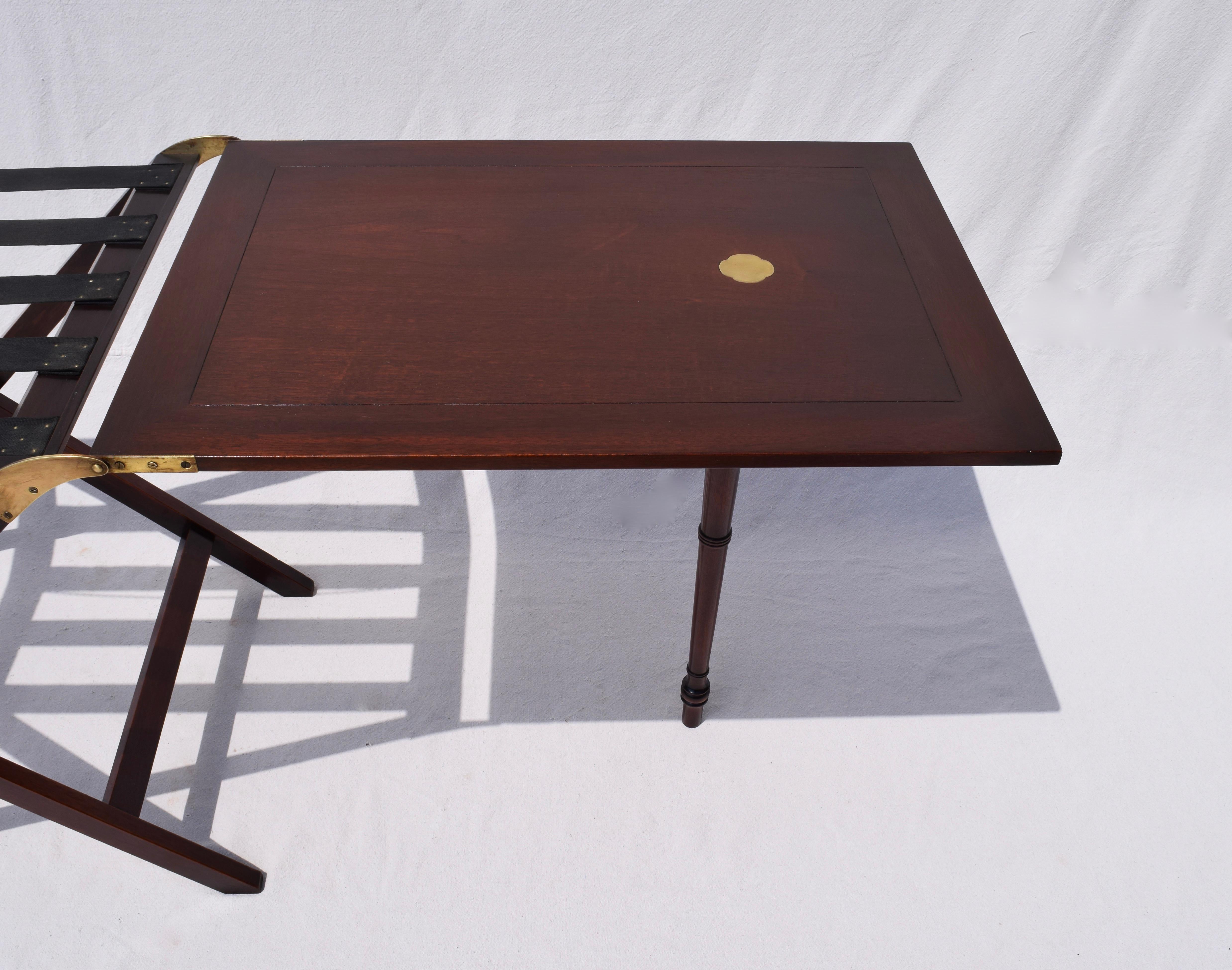 Baker Party Butler Table with Removable Tray and Butterfly Top In Good Condition In Southampton, NJ