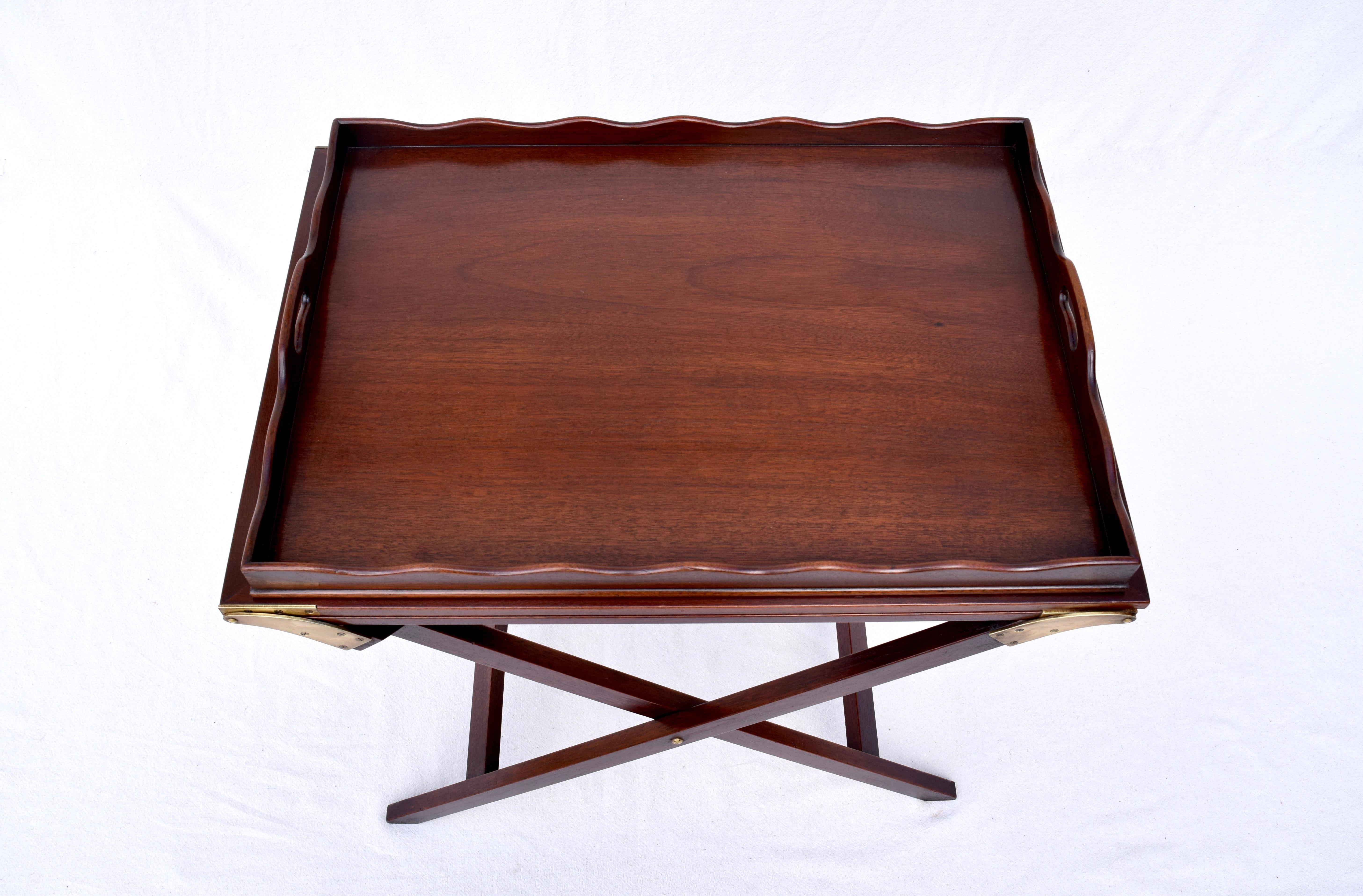 Baker Party Butler Table with Removable Tray and Butterfly Top 1