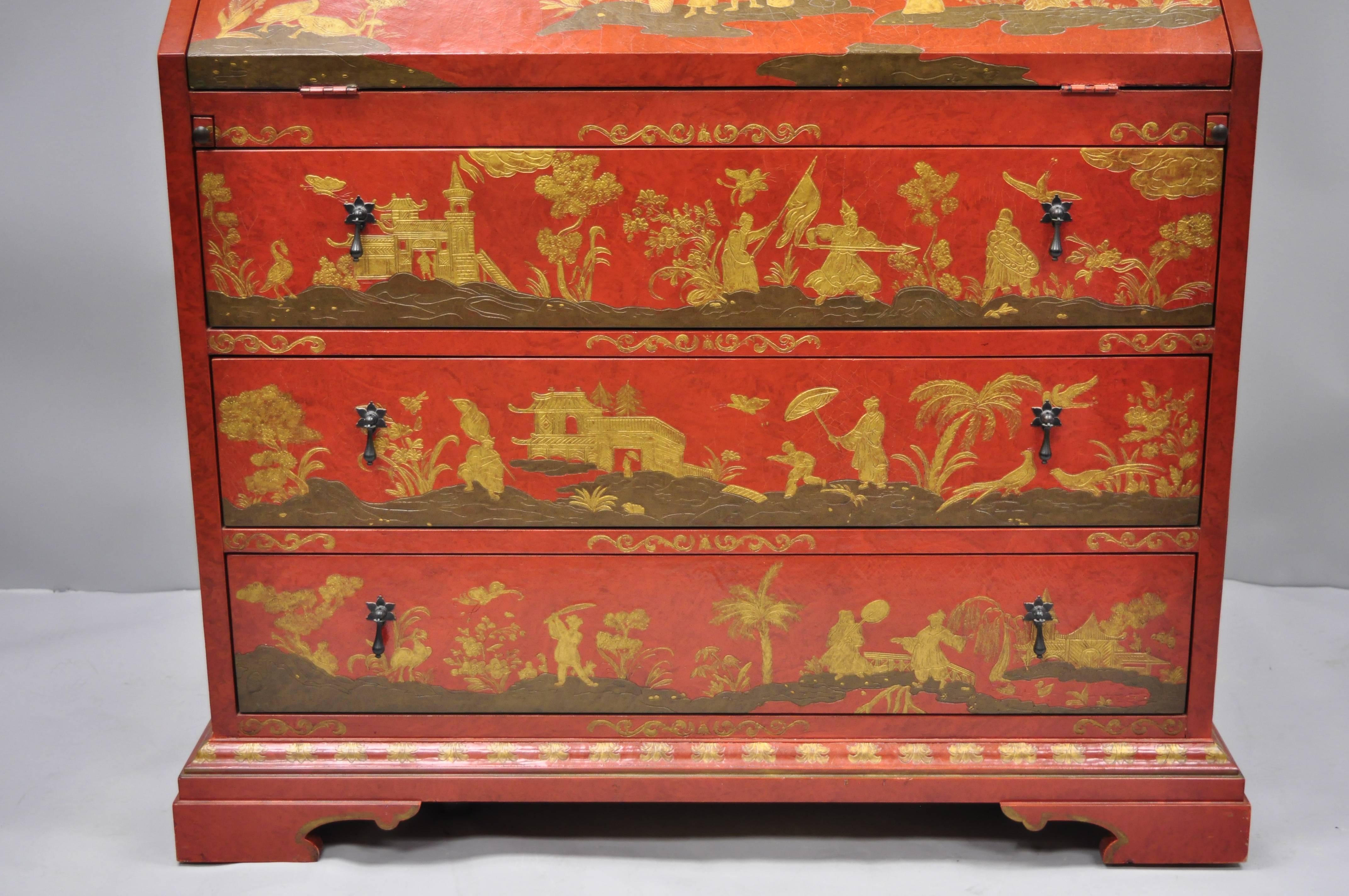 red secretary desk