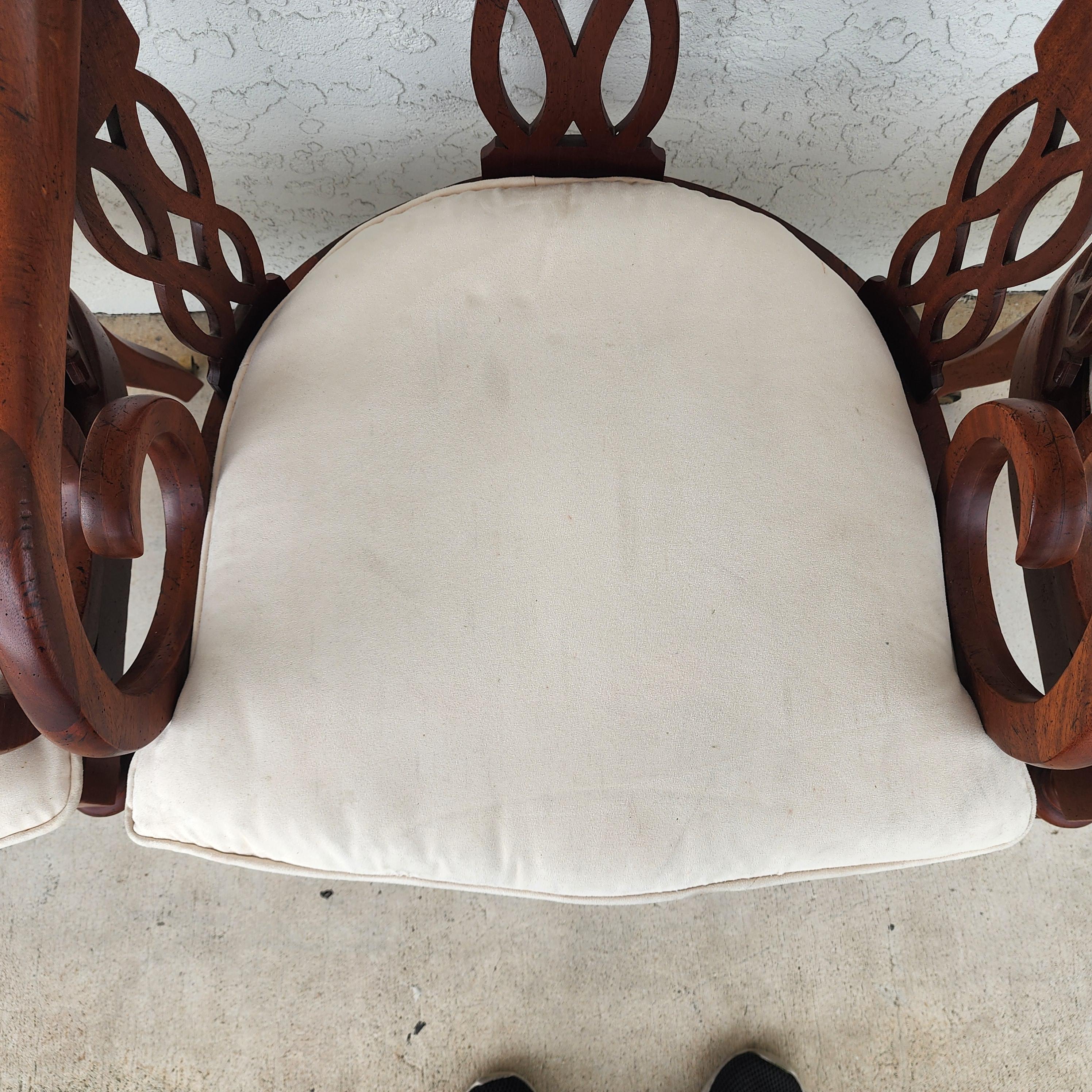Baker Regency Armchair Desk Dining Rolling en vente 7