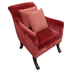 Baker Regency Stately Homes Velvet Lounge Chair