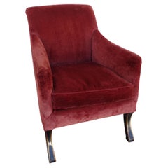 Vintage Baker Regency Stately Homes Velvet Lounge Chair