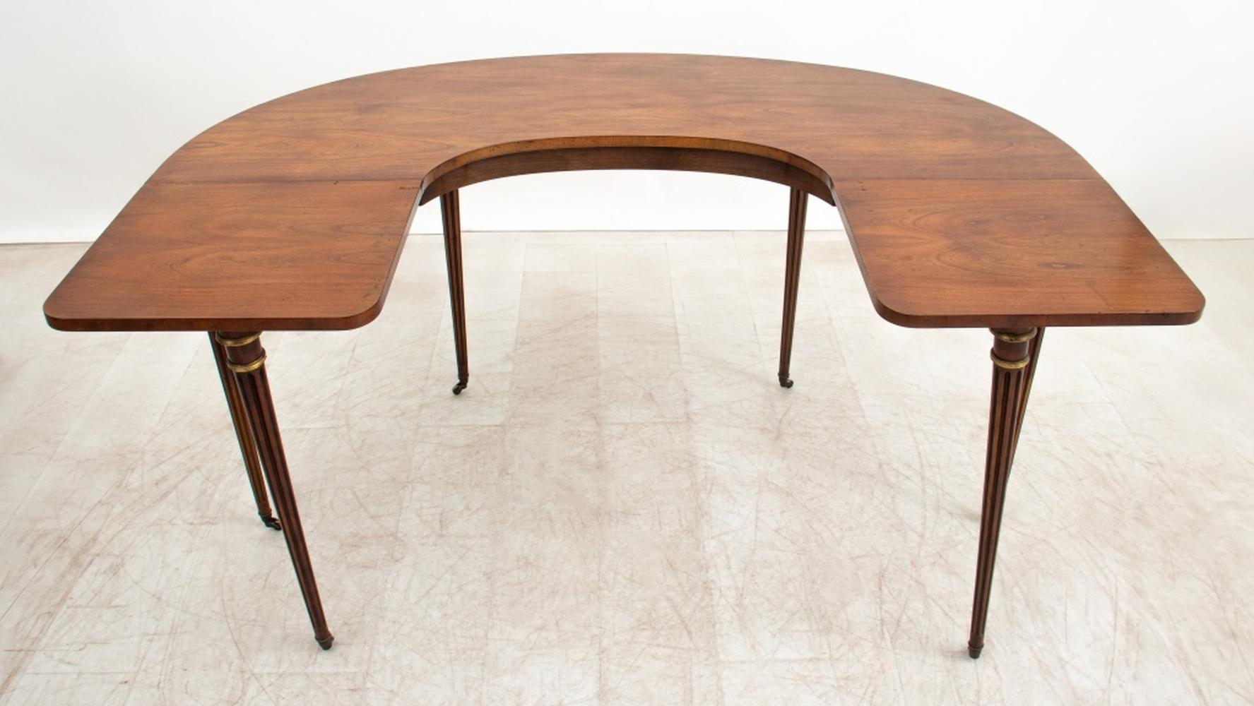 American Baker Regency Style Mahogany Drop-Leaf Hunt Table or Desk