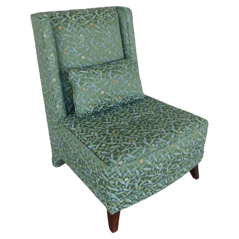 Baker Regency Style Slipper Chair For Sale at 1stDibs