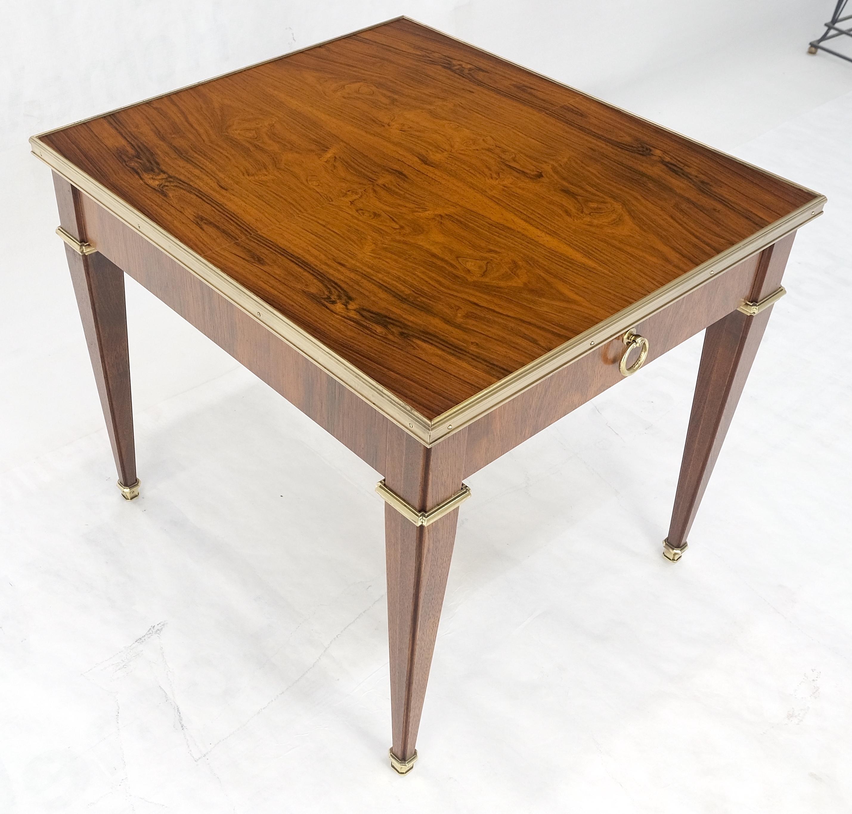 Baker Rosewood & Brass Rectangle End Side Table Night Stand MINT ! en vente 3
