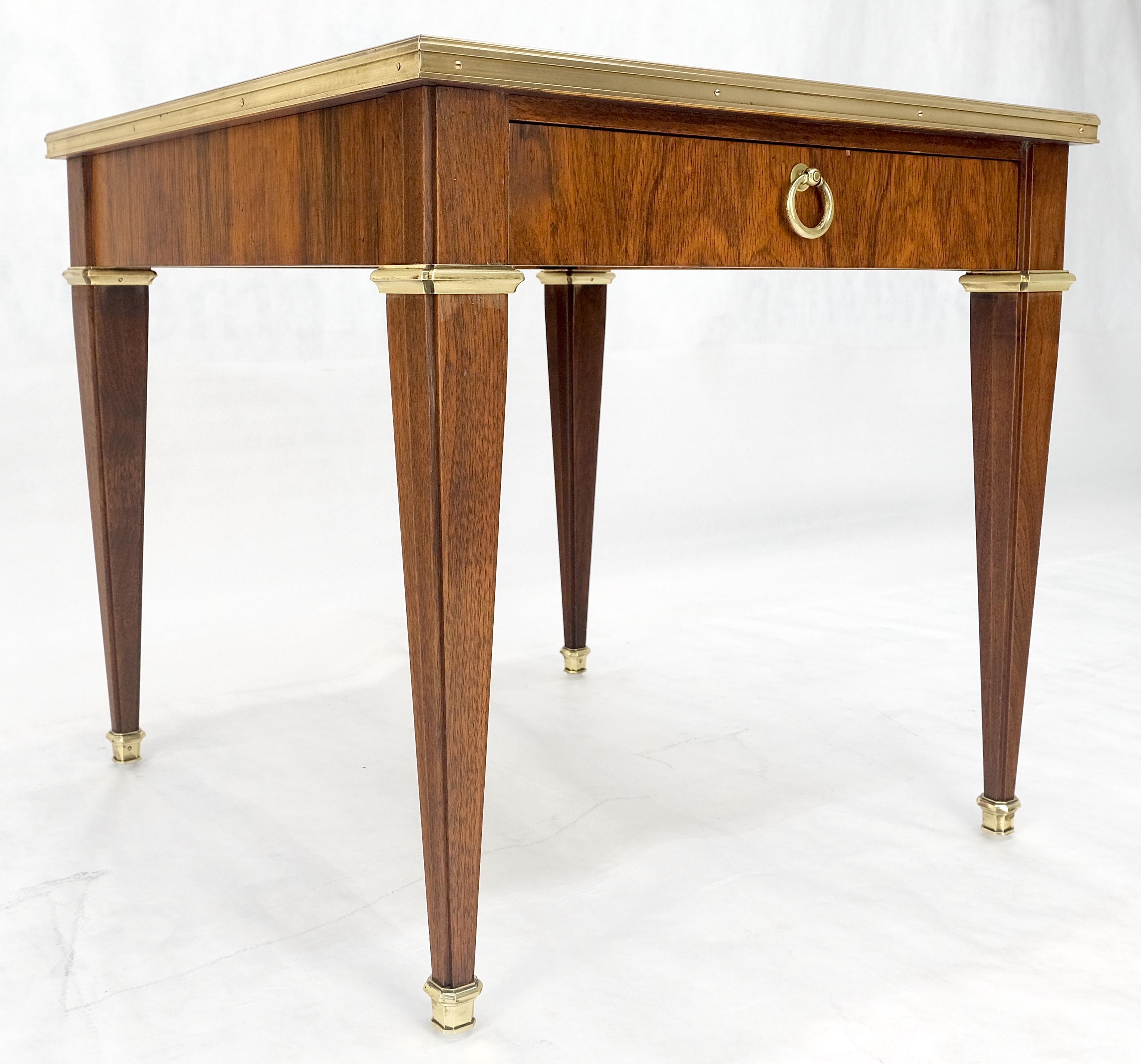 Baker Rosewood & Brass Rectangle End Side Table Night Stand MINT ! en vente 4