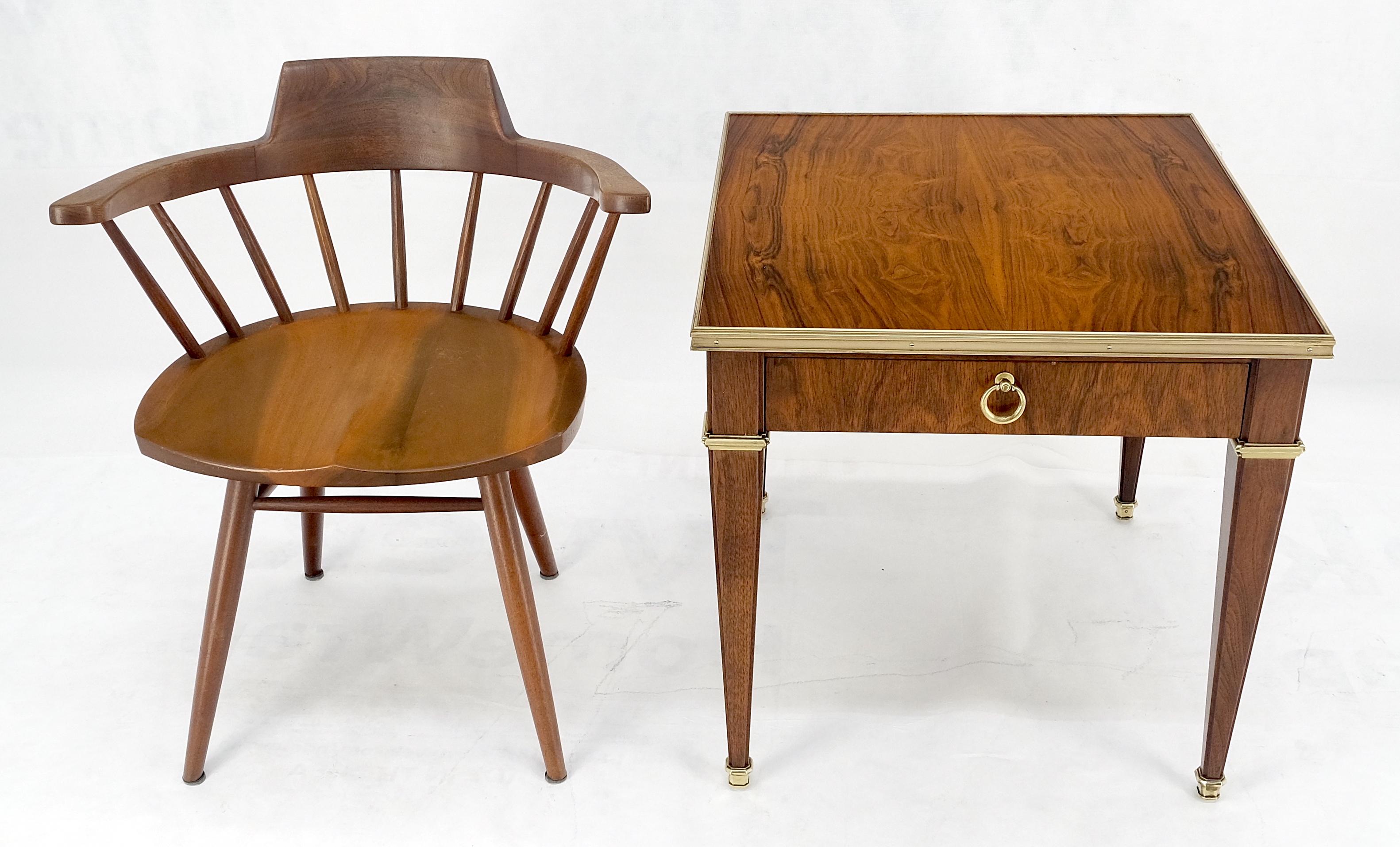 Baker Rosewood & Brass Rectangle End Side Table Night Stand MINT ! en vente 7