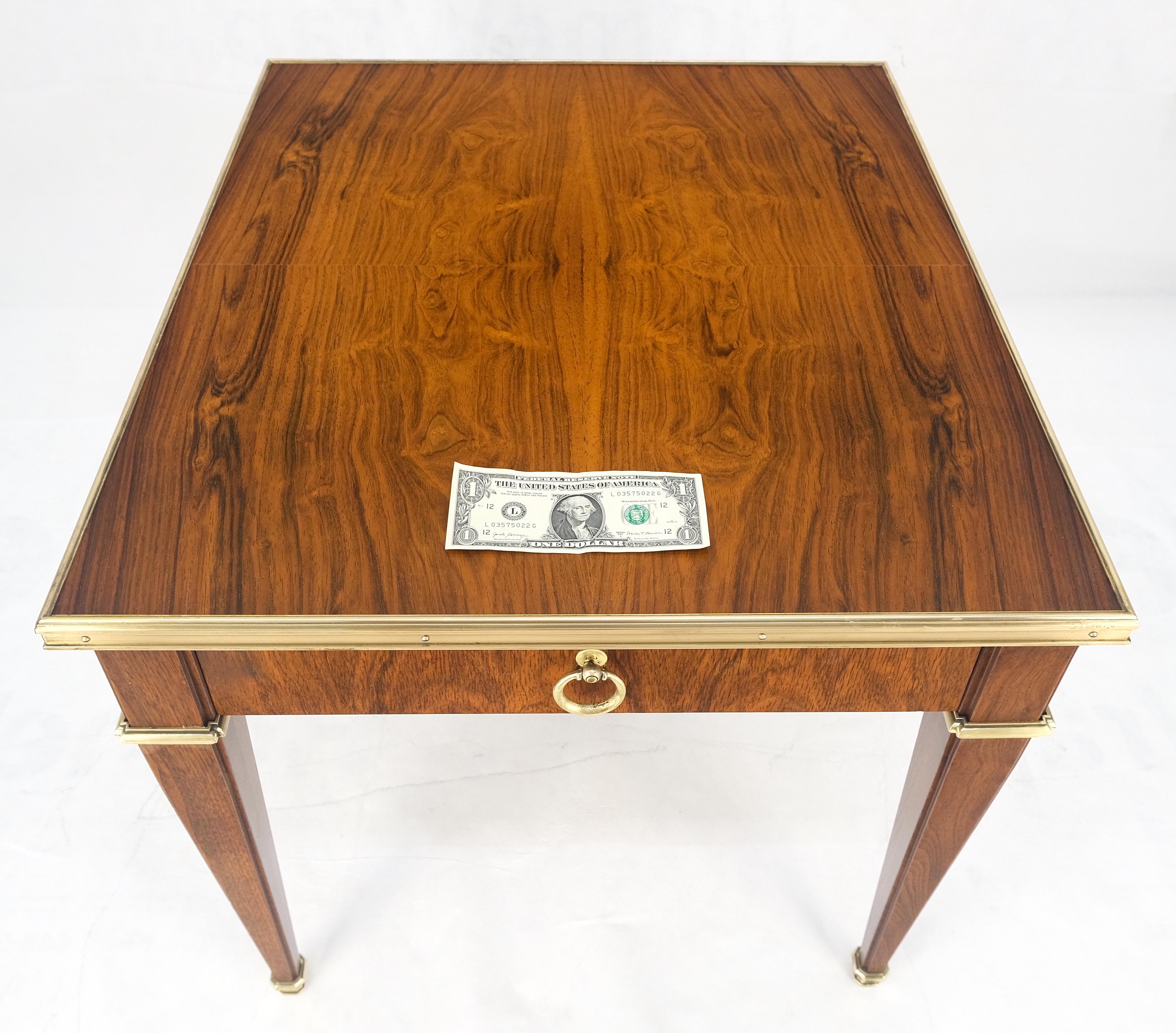 Baker Rosewood & Brass Rectangle End Side Table Night Stand MINT ! en vente 8