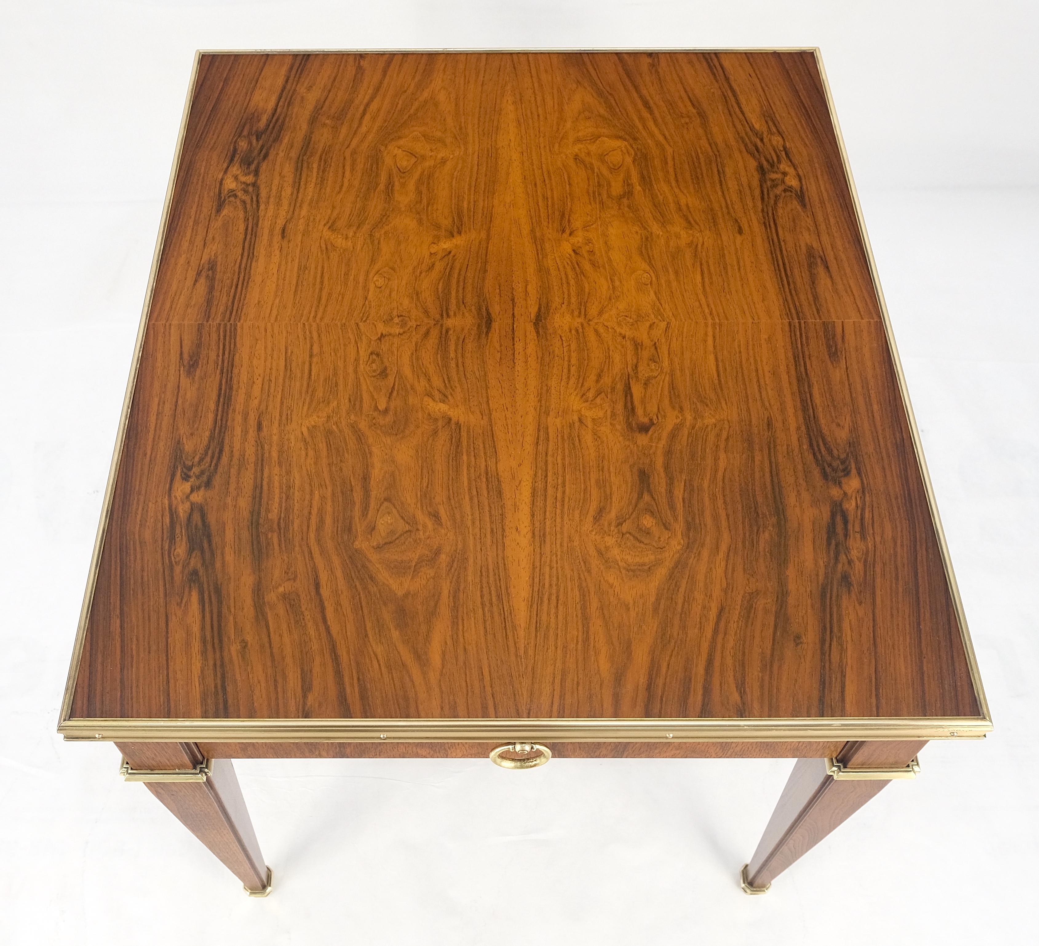 Baker Rosewood & Brass Rectangle End Side Table Night Stand MINT ! en vente 9