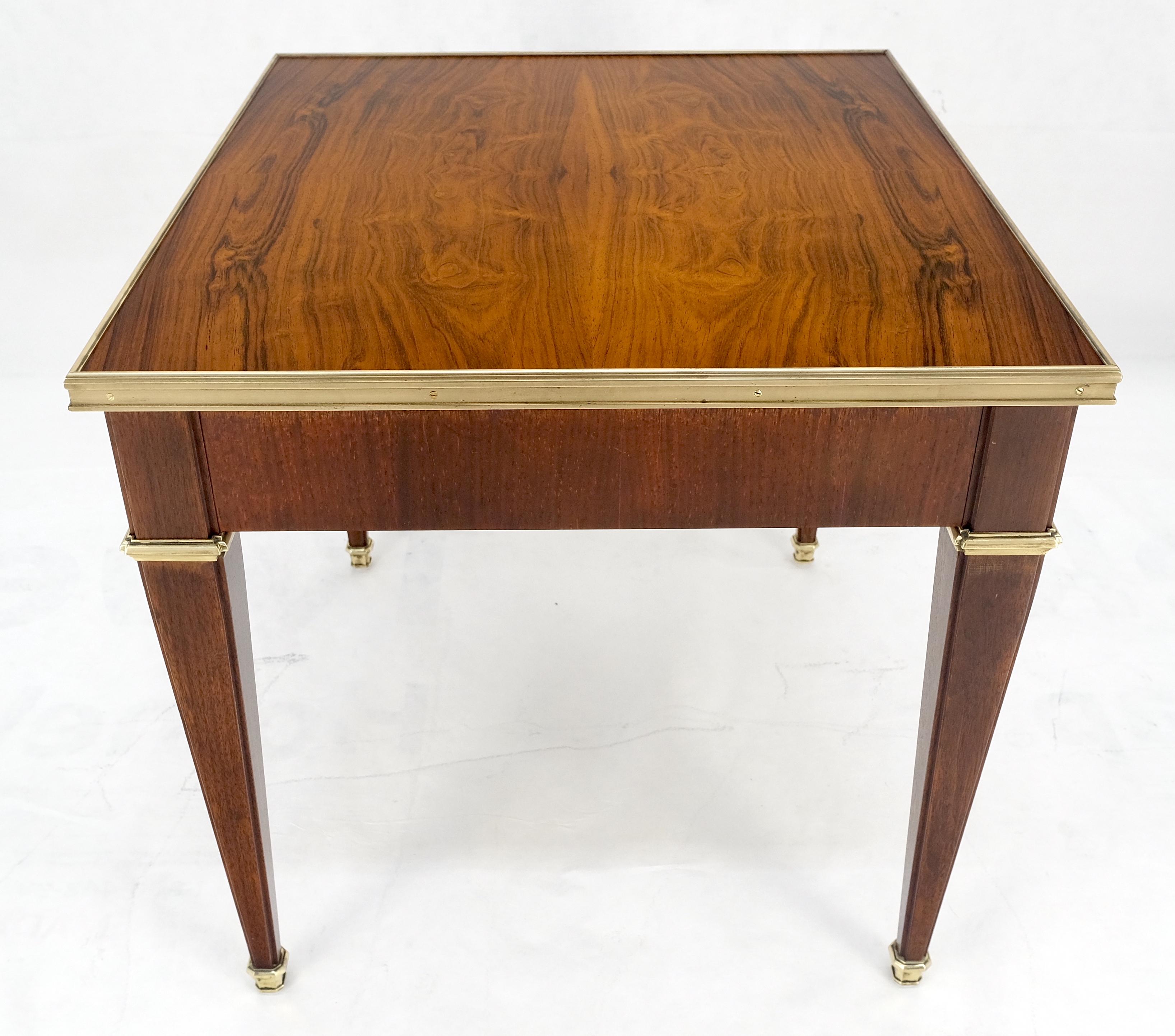 Baker Rosewood & Brass Rectangle End Side Table Night Stand MINT ! en vente 11