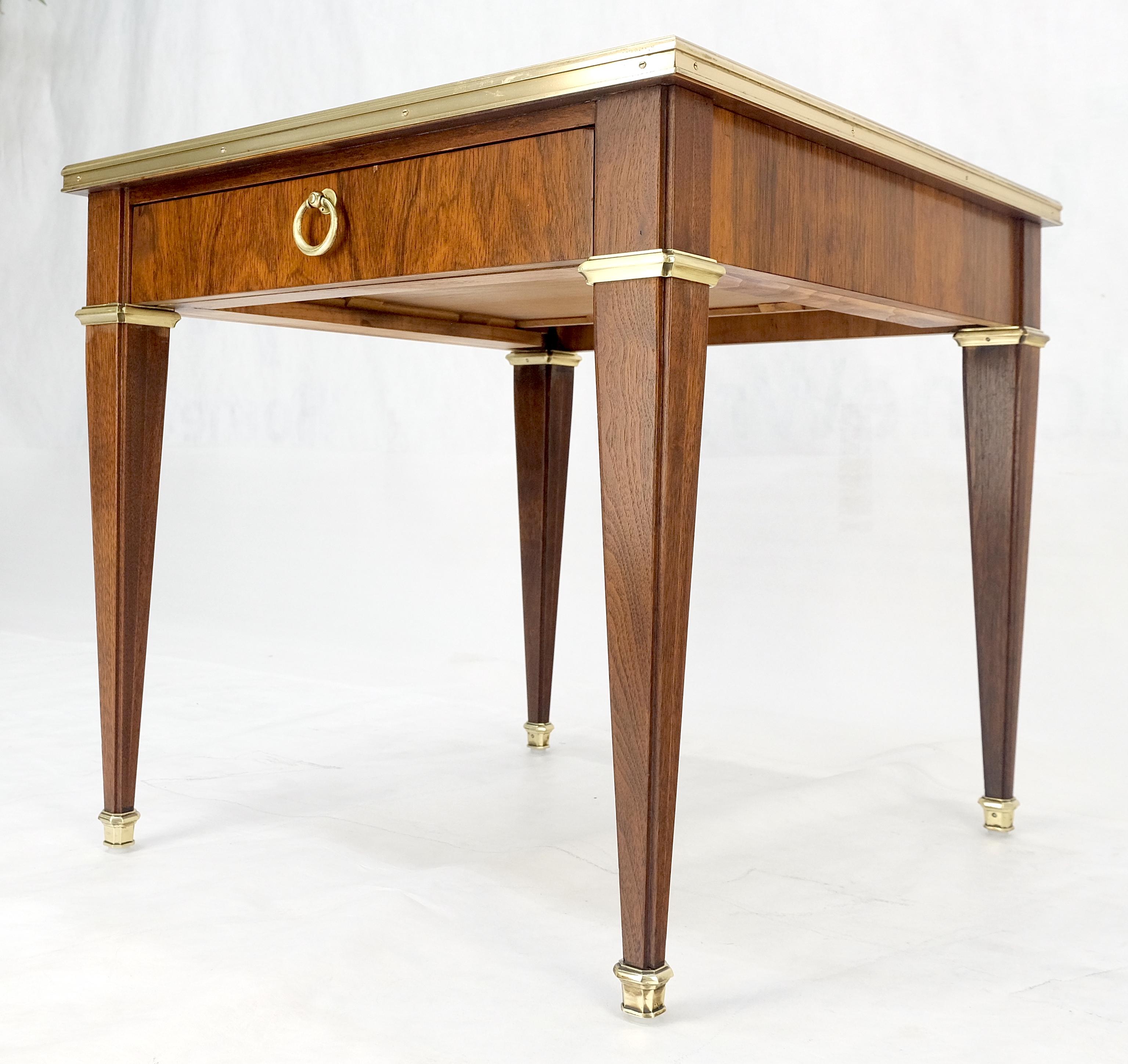 Baker Rosewood & Brass Rectangle End Side Table Night Stand MINT ! en vente 2