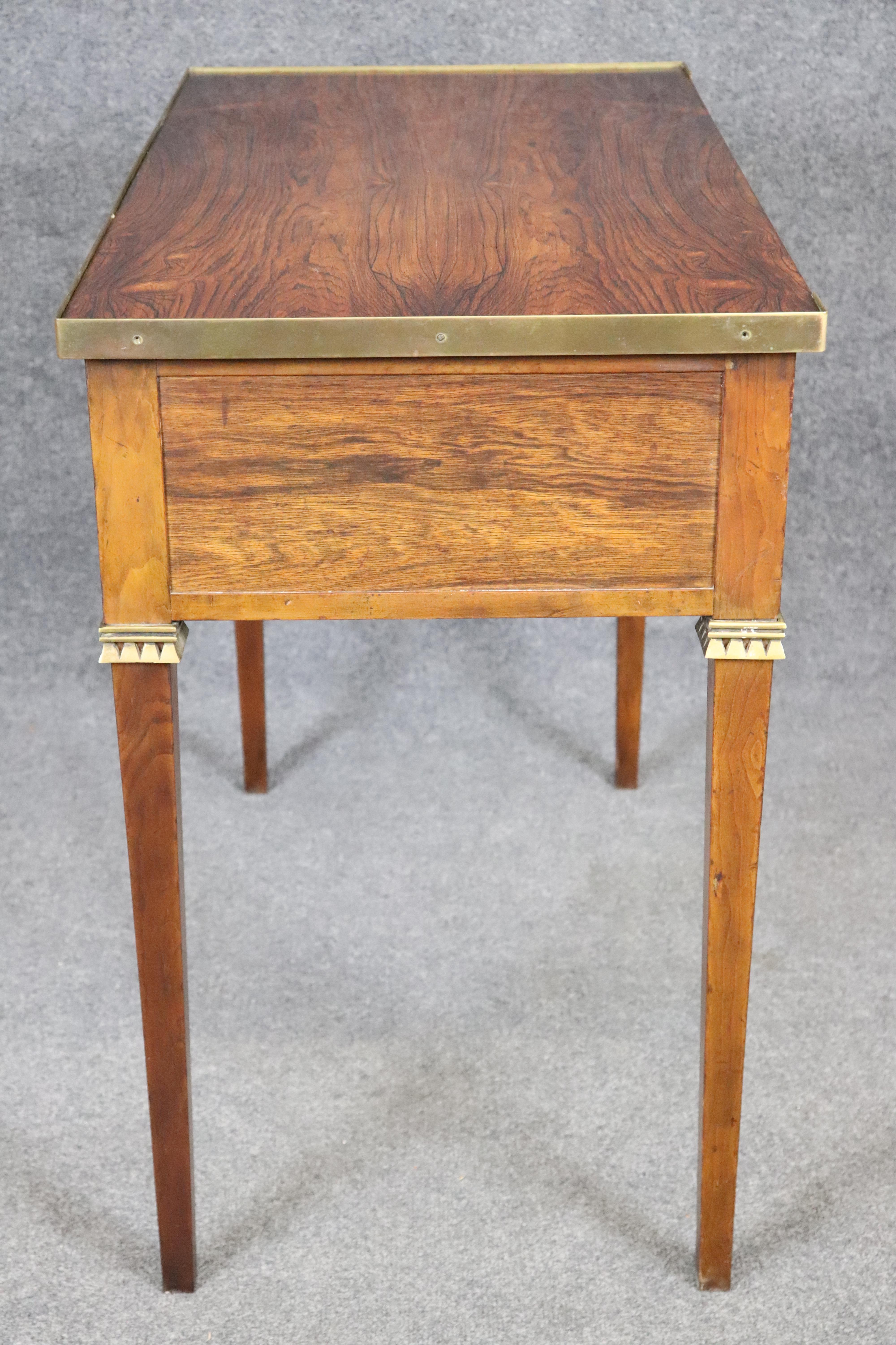 Hand-Crafted Baker Rosewood Directoire Style Brass Mounted Vanity Writing Desk For Sale