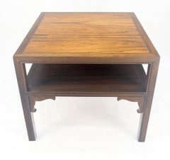 Baker Rosewood Ebonized Mahogany 22" Square Side Lamp Occasional Table MINT!