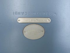 Baker Round Blue Grey Wash Milk Paint Style Finish Dining Table 2 Leaves MINT!