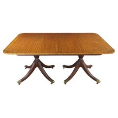 Baker Satinwood 
Mahogany English Regency Duncan Phyfe Style Dining Table