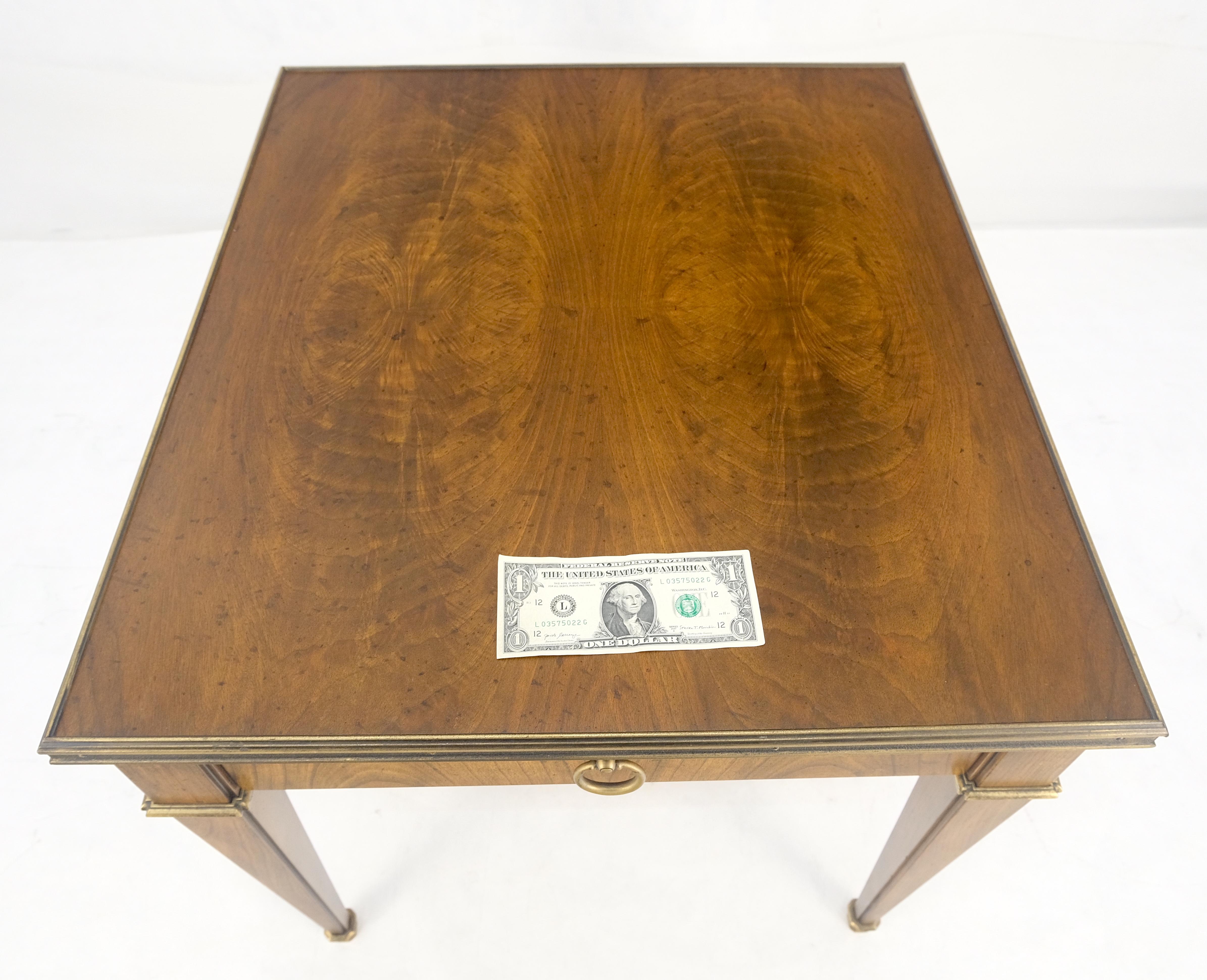 Baker Satinwood One Drawer Brass Trim 27x24
