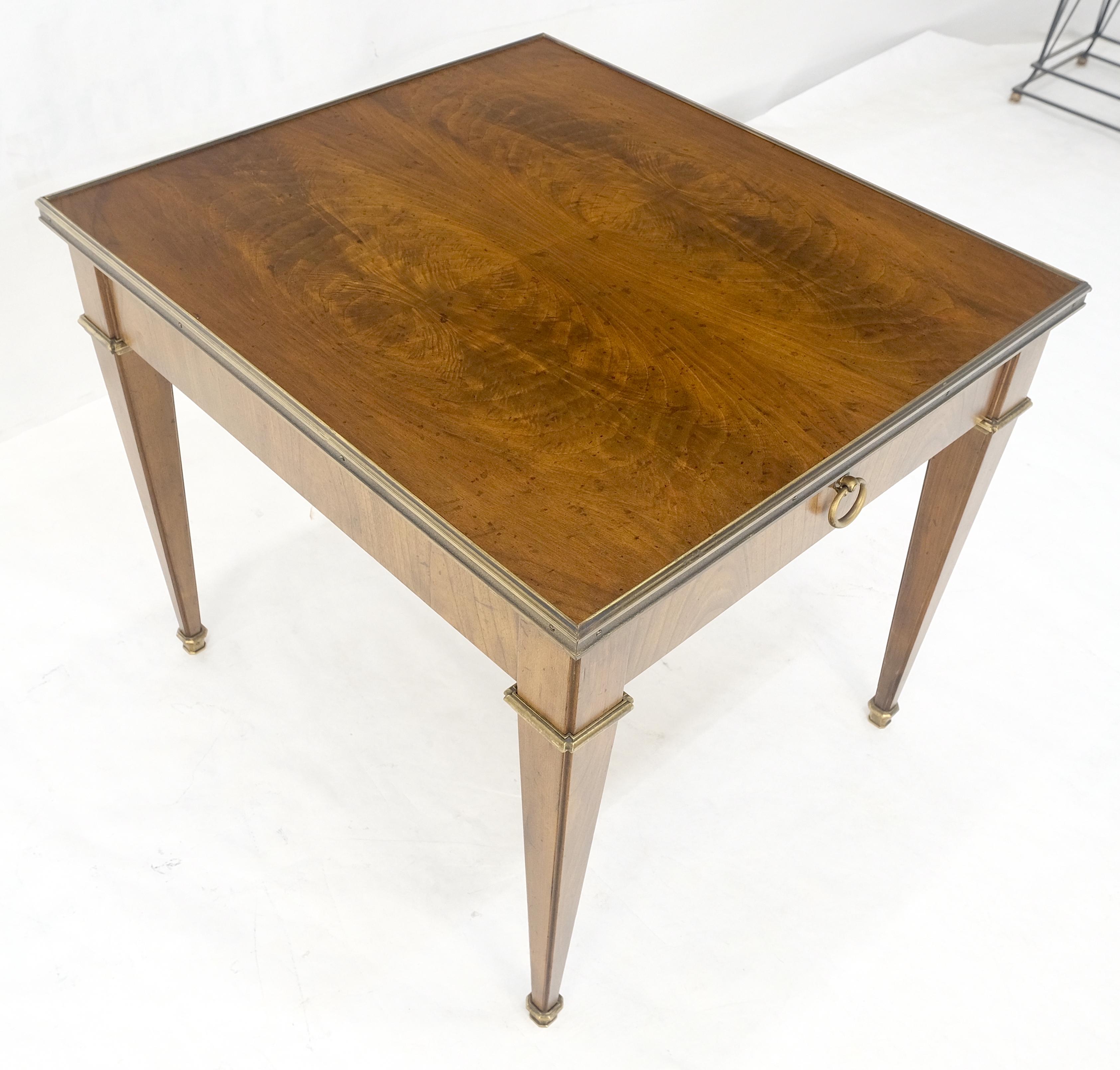Baker Satinwood One Drawer Brass Trim 27x24