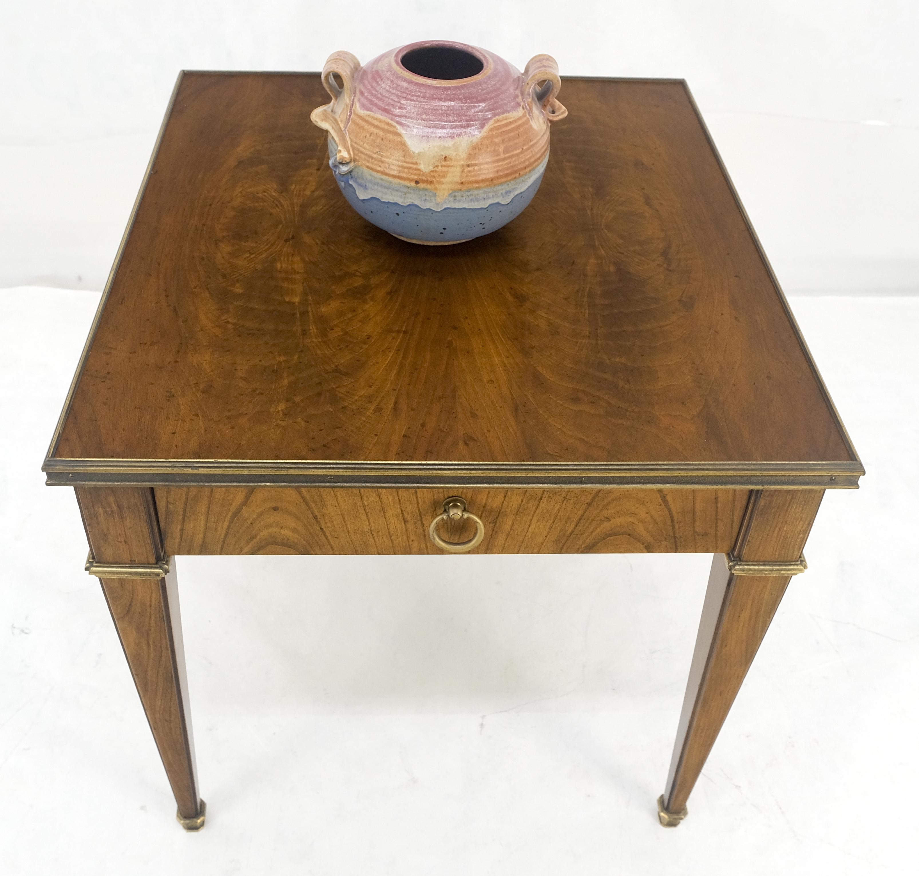 Baker Satinwood One Drawer Brass Trim 27x24