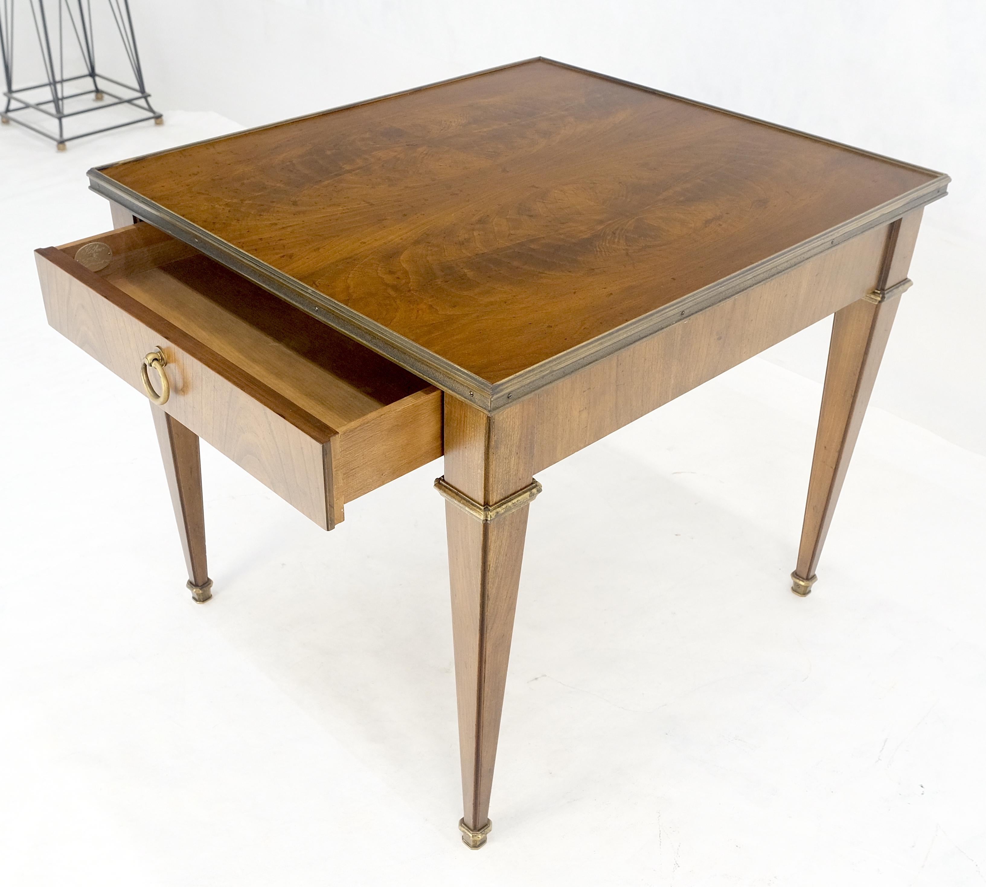 Baker Satinwood One Drawer Brass Trim 27x24